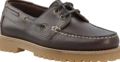 Bianco BIACAPRI Boat Shoe Pull Up Leather Dark brown Clearance