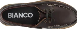 Bianco BIACAPRI Boat Shoe Pull Up Leather Dark brown Clearance