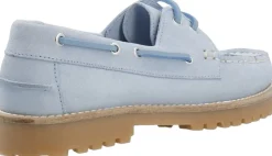 Bianco BIACAPRI Boat Shoe Suede Baby blue