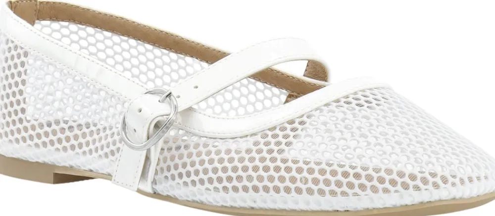 Bianco BIALILJA Mary Jane Mesh White Online