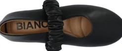 Bianco BIALUNA Scrunchie Ballet Flat Faux Leather Black Clearance