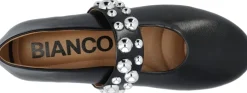 Bianco BIALUNA Studded Ballet Flat Faux Leather Black Outlet
