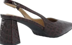BIAMARALYN Slingback Croco Patent>Bianco Clearance