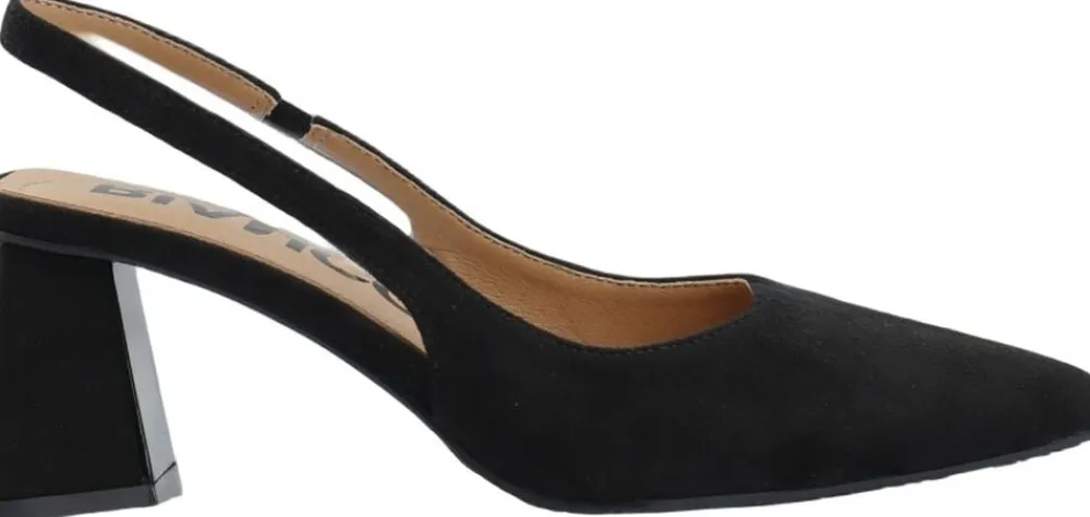 Bianco BIAMARALYN Slingback Faux Suede Black