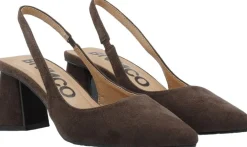 Bianco BIAMARALYN Slingback Faux Suede Dark brown Hot