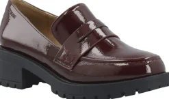 Bianco BIAPEARL Simple Penny Loafer Patent Aquarius Burgundy Sale