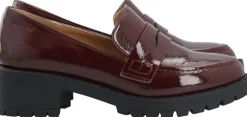 Bianco BIAPEARL Simple Penny Loafer Patent Aquarius Burgundy Sale