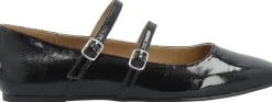 Bianco BIAROSE Karré Double Mary Jane Flat Faux Leather Black patent Outlet