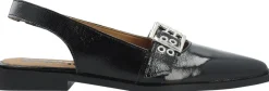 Bianco BIAVICTORIA Single Buckle Slingback Leather Black nappalak Sale