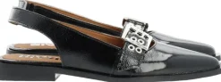 Bianco BIAVICTORIA Single Buckle Slingback Leather Black nappalak Sale