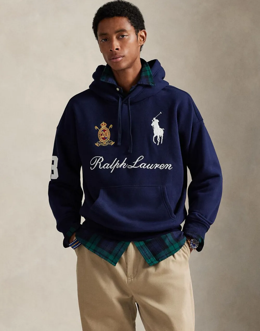 Polo Ralph Lauren Big Pony 20th Anniversary Hoodie Blå Outlet