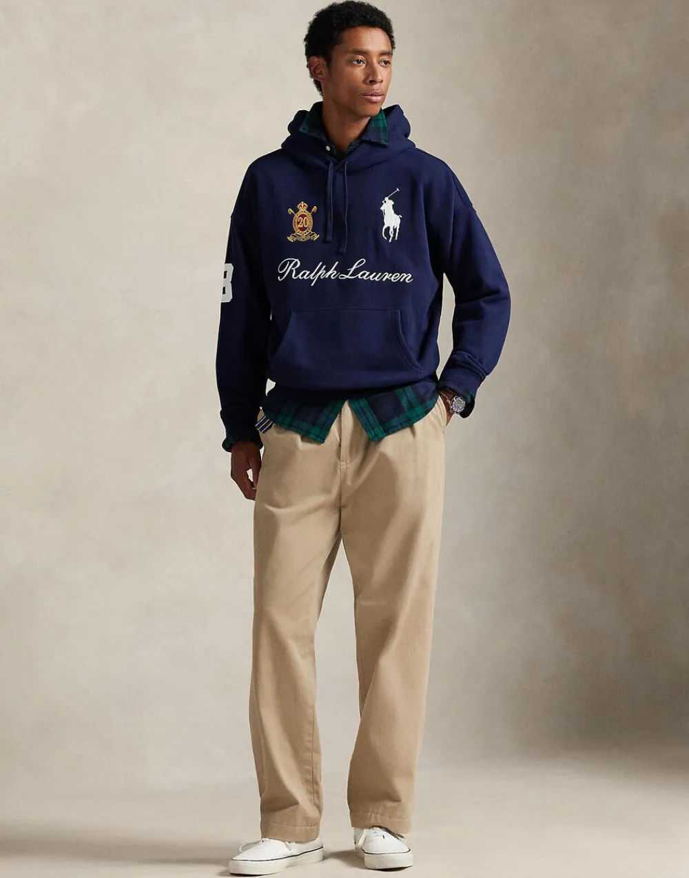 Polo Ralph Lauren Big Pony 20th Anniversary Hoodie Blå Outlet