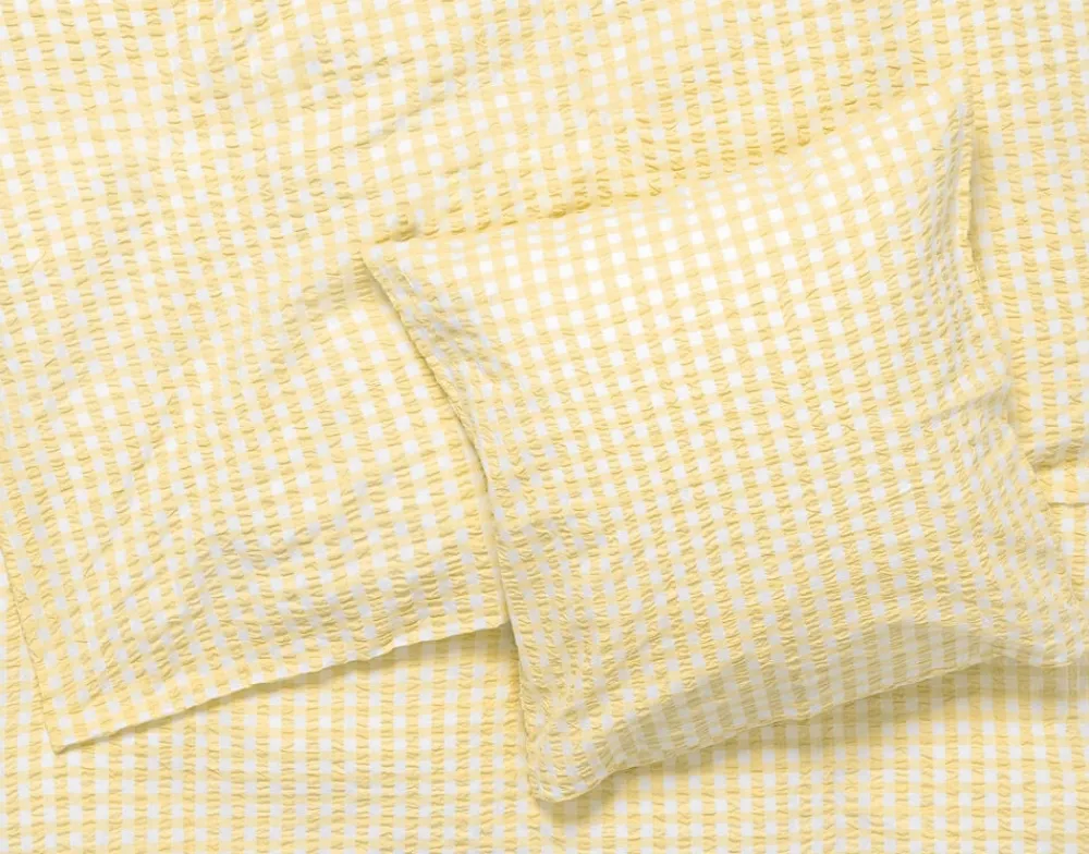 Juna Bæk&Bølge Sengetøj gul/hvid 140x200 cm DK