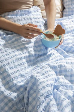 Juna Bæk&Bølge Sengetøj lys blå/hvid 140x220 cm DK