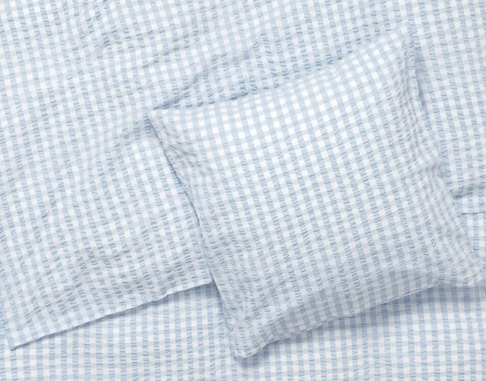 Juna Bæk&Bølge Sengetøj lys blå/hvid 140x220 cm DK