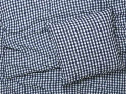 Juna Bæk&Bølge Sengetøj mørk blå/hvid 140x200 cm DK