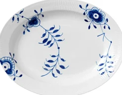 Blå Mega Riflet 36,5 cm. fad>Royal Copenhagen