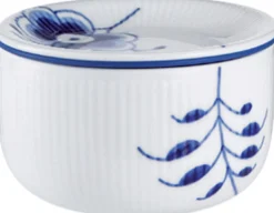 Blå Mega Riflet 7 cm. opbevaringskrukke>Royal Copenhagen Sale
