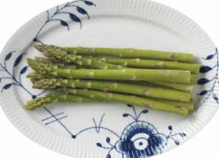 Royal Copenhagen Blå Mega Riflet 28 cm. oval tallerken New