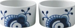 Royal Copenhagen Blå Mega Riflet 5 cm. souffle skåle 2 stk.