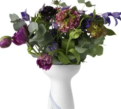 Blå Mega Riflet 15 cm Vase><noscript><img width=
