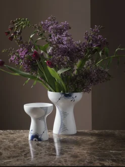 Blå Mega Riflet 15 cm Vase><noscript><img width=