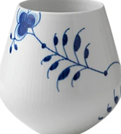Royal Copenhagen Blå Mega Riflet 15 cm. vase - mellem Sale