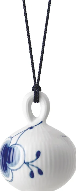 Royal Copenhagen Blå Mega Riflet Julekugle #1 9,5 cm Outlet