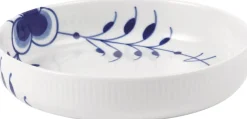 Royal Copenhagen Blå Mega Riflet ovnfast fad rundt 18,5 cm. Outlet
