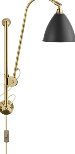 Gubi BL5 Wall Lamp 16 all brass parts/charcoal black shade Sale