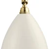 Gubi BL7 Wall lamp bone china/brass switch on backplate Clearance