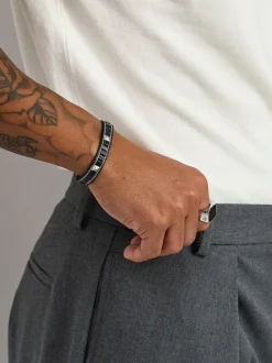 Onyx Stud Bracelet with Silver>Nialaya New