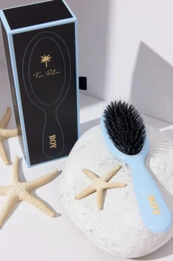 Boar- & Nylon Brush blue 