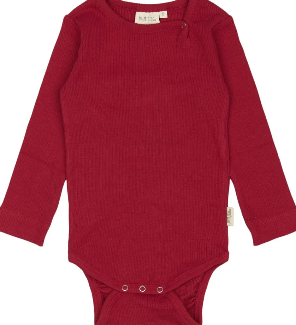 PETIT PIAO Body L/S Modal Jet red Hot