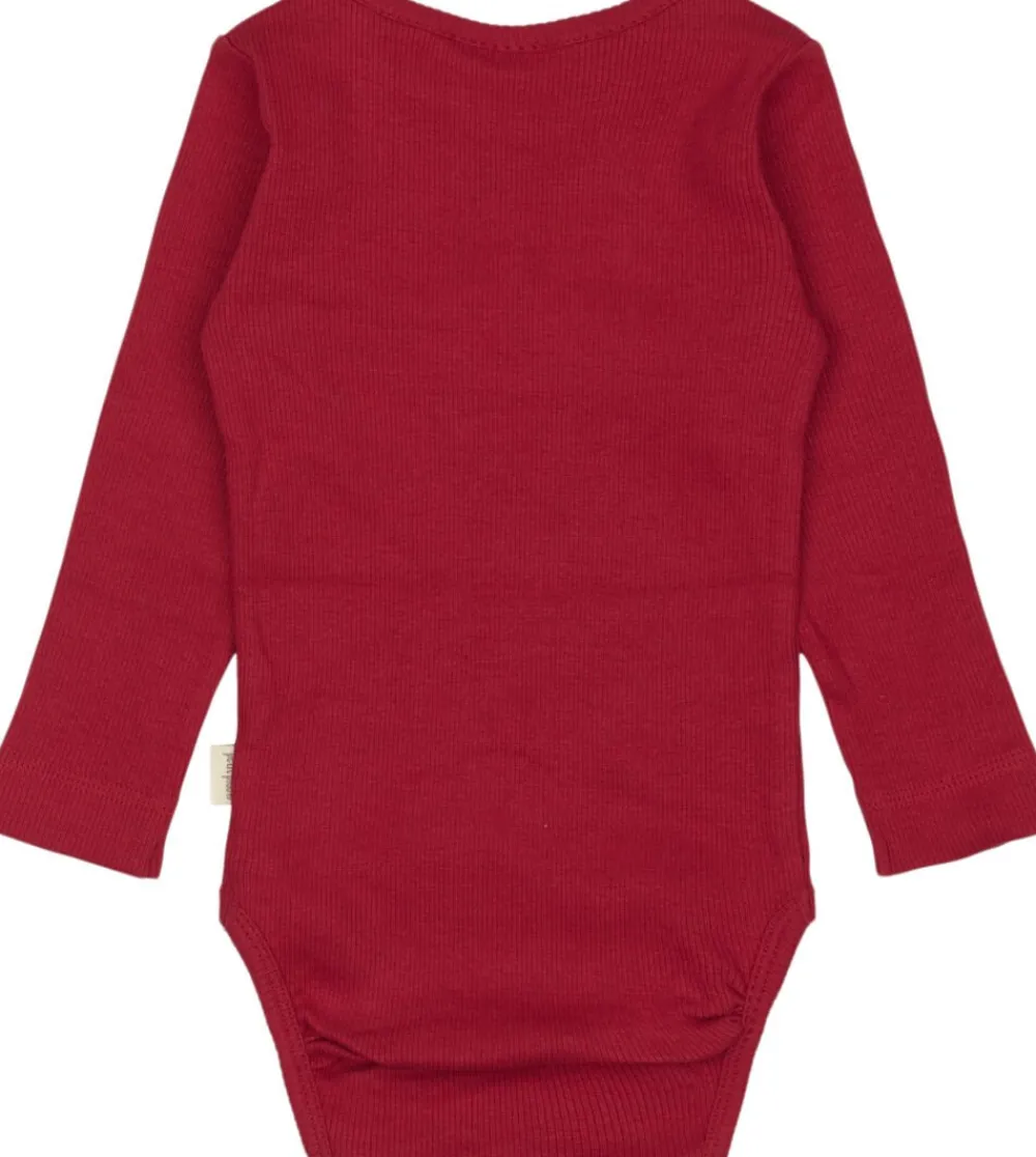 PETIT PIAO Body L/S Modal Jet red Hot