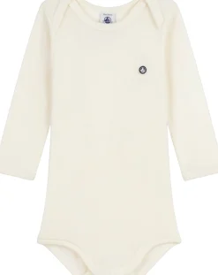 Petit Bateau BODY US ML ECRU 03M Ecru 08163 Hot