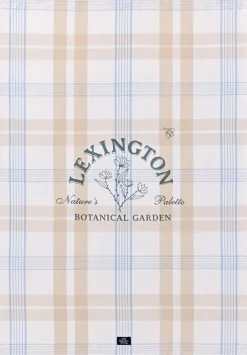 Lexington Botanical Checked Org Cotton Kitchen Towel White/beige/blue