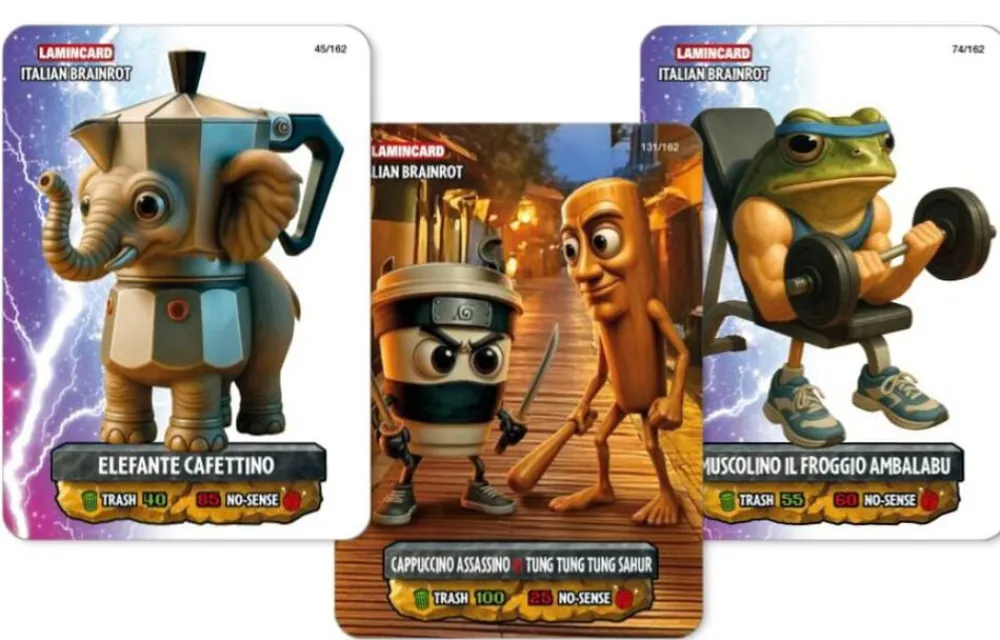 Børn Legetøj Brainrot Cards w2, 5 cards