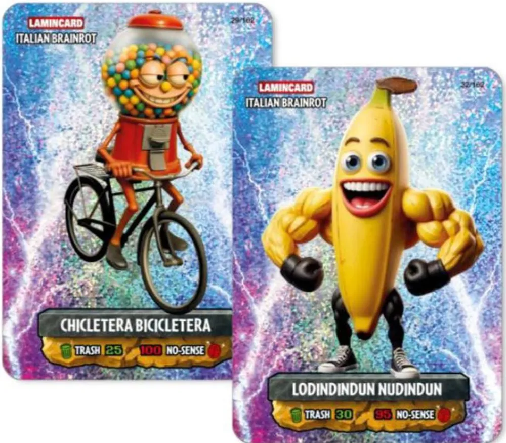 Børn Legetøj Brainrot Cards w2, 5 cards