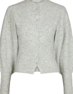 Neo Noir Briano Soft Knit Cardigan Light grey melange Hot