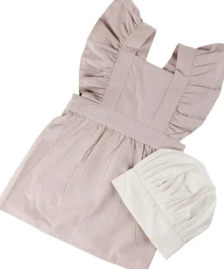 Brneforklde m/kokkehue, dusty pink/classic white>Sebra Clearance