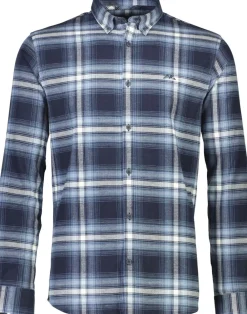 Brushed checked shirt L/S>Lindbergh Clearance