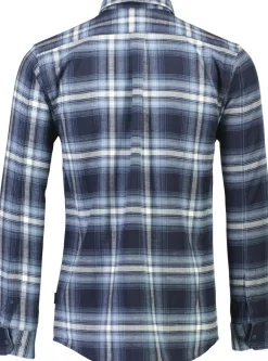 Brushed checked shirt L/S>Lindbergh Clearance