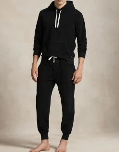 Polo Ralph Lauren Brushed Fleece Sleep Hoodie Sort Online