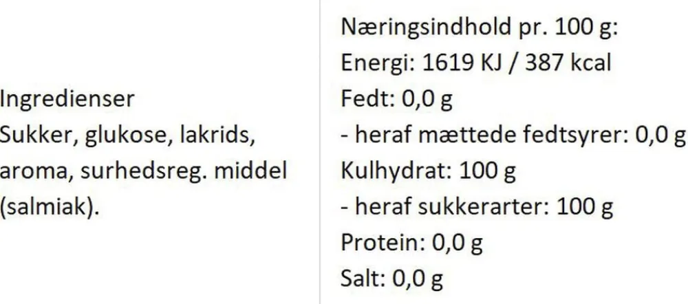 Almuegaarden Brystsukker bolcher med smag af ren sød lakrids