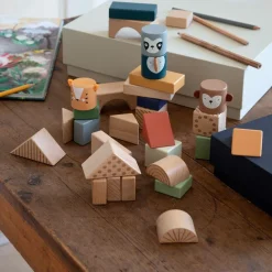 Byggeklodser i træ, Totem, Wildlife animals>Sebra New