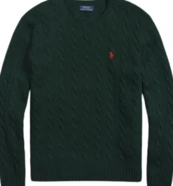 Polo Ralph Lauren Cable-Knit Wool-Cashmere Sweater Moss agate Online