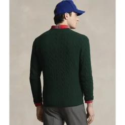Polo Ralph Lauren Cable-Knit Wool-Cashmere Sweater Moss agate Online