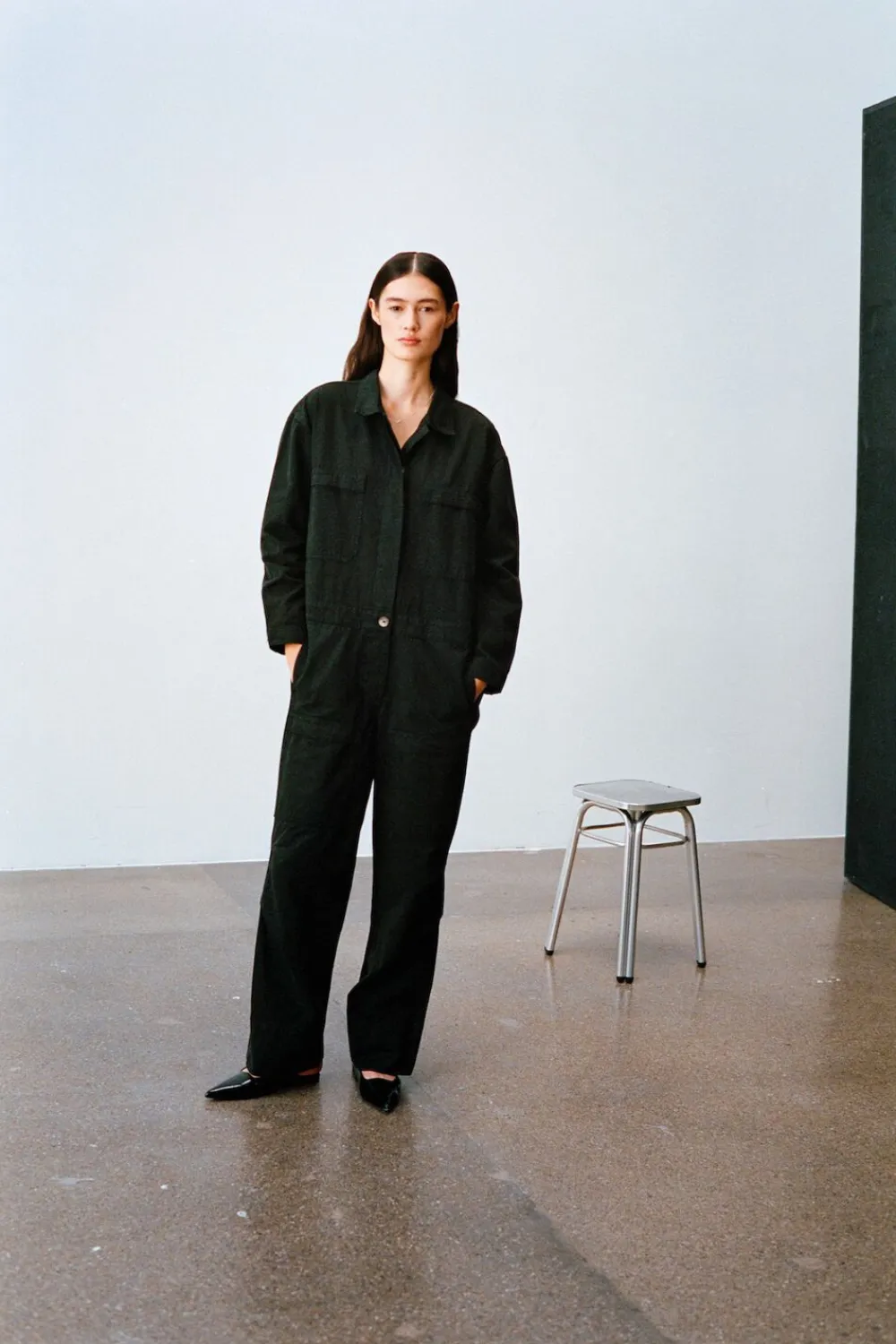 Rabens Saloner Canvas light jumpsuit - Jozette Faded black Discount