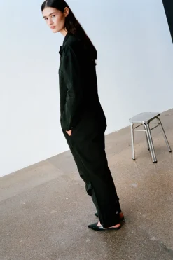 Rabens Saloner Canvas light jumpsuit - Jozette Faded black Discount